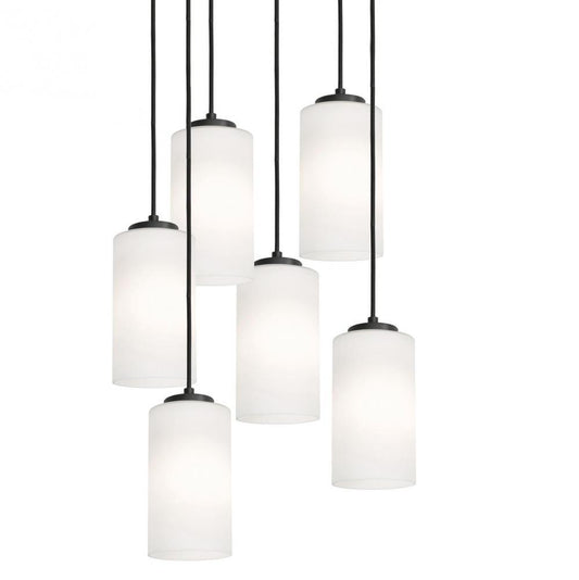 AFX LEOP04MBBKRND6 Leo 24'' 6 Light Round Pendant - BK