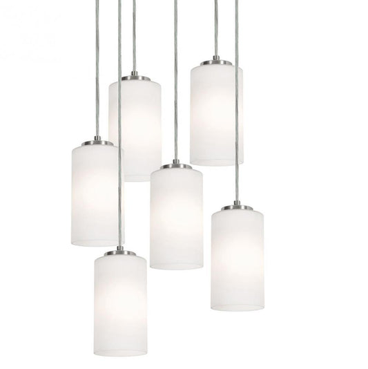 AFX LEOP04MBSNRND6 Leo 24'' 6 Light Round Pendant - SN