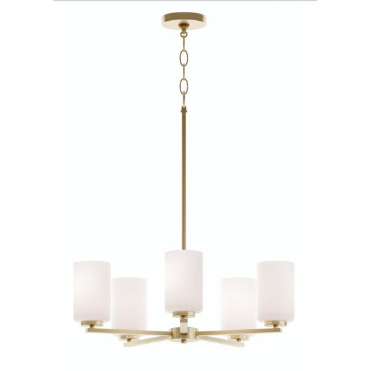 AFX LEOP24MBLB Leo 5 Light Med Base Chandelier,120V,LB