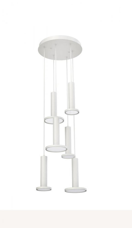 AFX LNAP99L30D1WHRND6 Luna 6 Light LED Round Pendant,120V,3000K,White