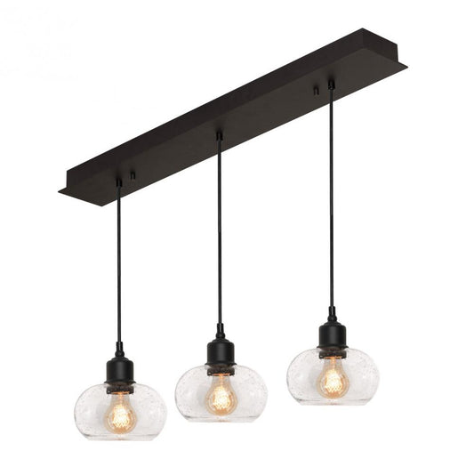 AFX LNYP07MBBKLNR3 Laney 3 Light Linear Pendant MB 120V,BK