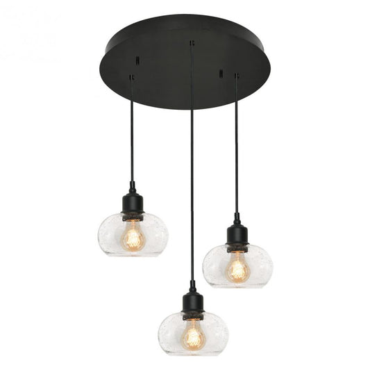 AFX LNYP07MBBKRND3 Laney 3 Light Round Pendant MB 120V,BK