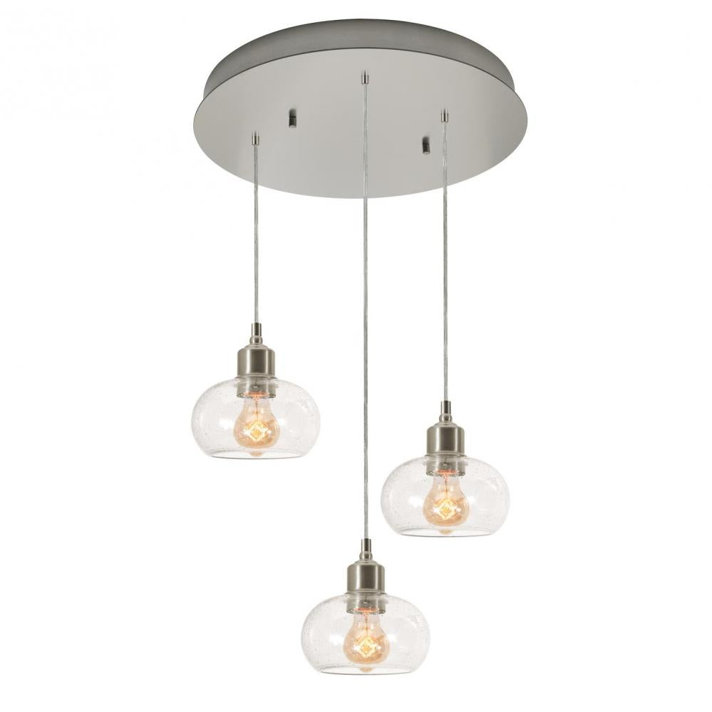 AFX LNYP07MBSNRND3 Laney 3 Light Round Pendant MB 120V,SN