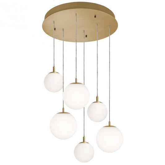 AFX LRTP99MBSBRND6 Loretto 6 Light Round Pendant MB 120V,SB