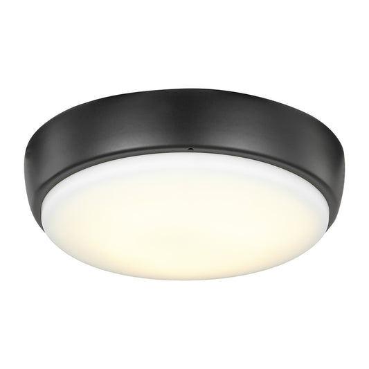 Generation Lighting MC264BK 7" LED Light Kit in Matte Black with Frosted Acrylic Shade