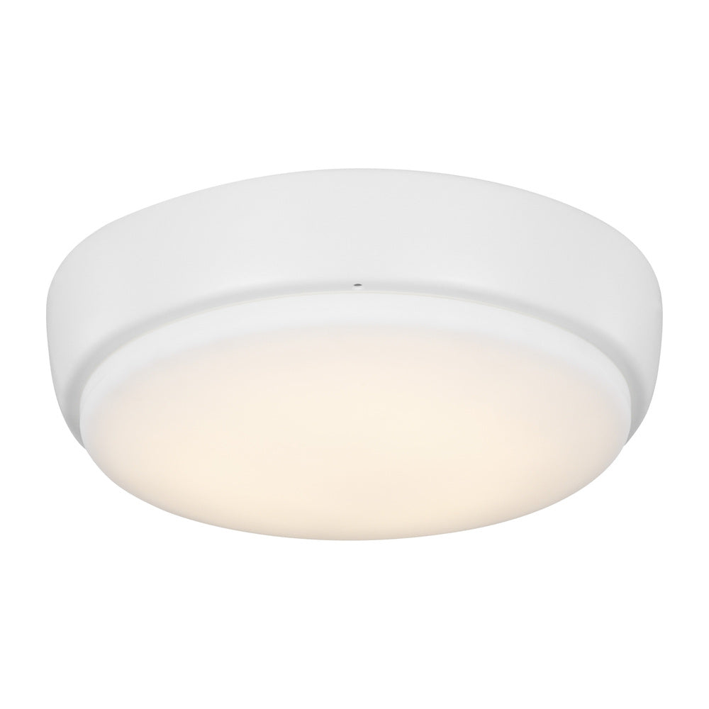 Generation Lighting MC264RZW 7" LED Light Kit in Matte White with Frosted Acrylic Shade