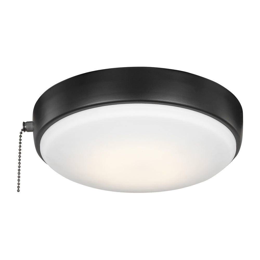 Generation Lighting MC265BK 9" LED Light Kit in Matte Black with Frosted Acrylic Shade