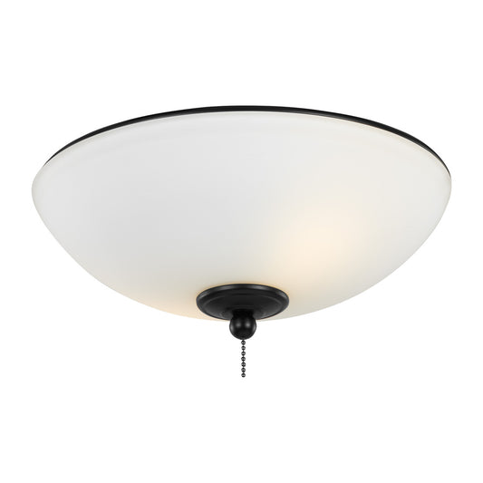 Generation Lighting MC266BK 12" LED Light Kit in Matte Black with Matte White Glass