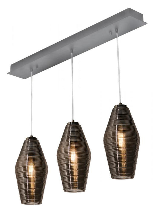 AFX MLAP13SMLNR3 Mila 3 Light Linear Pendant,120V,Satin Nickel