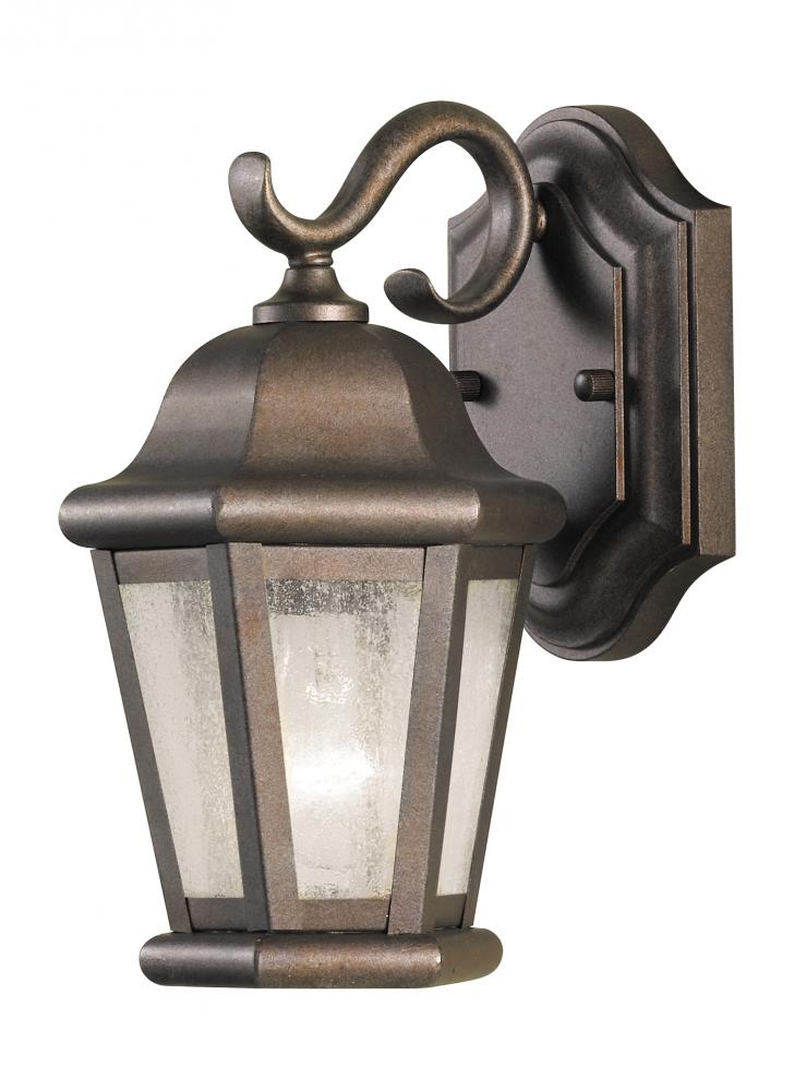 Generation Lighting OL5900CB Martinsville traditional 1-light outdoor exterior small wall lantern sconce in corinthian bronze fin