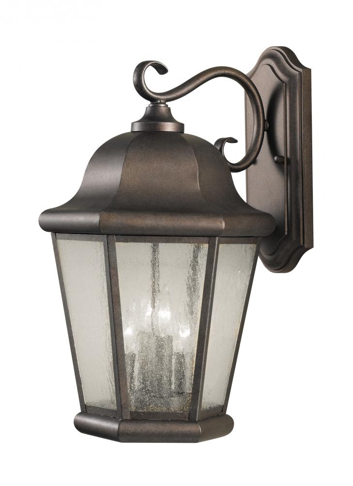 Generation Lighting OL5904EN/CB Martinsville traditional 4-light LED outdoor exterior extra large wall lantern sconce in corinthian