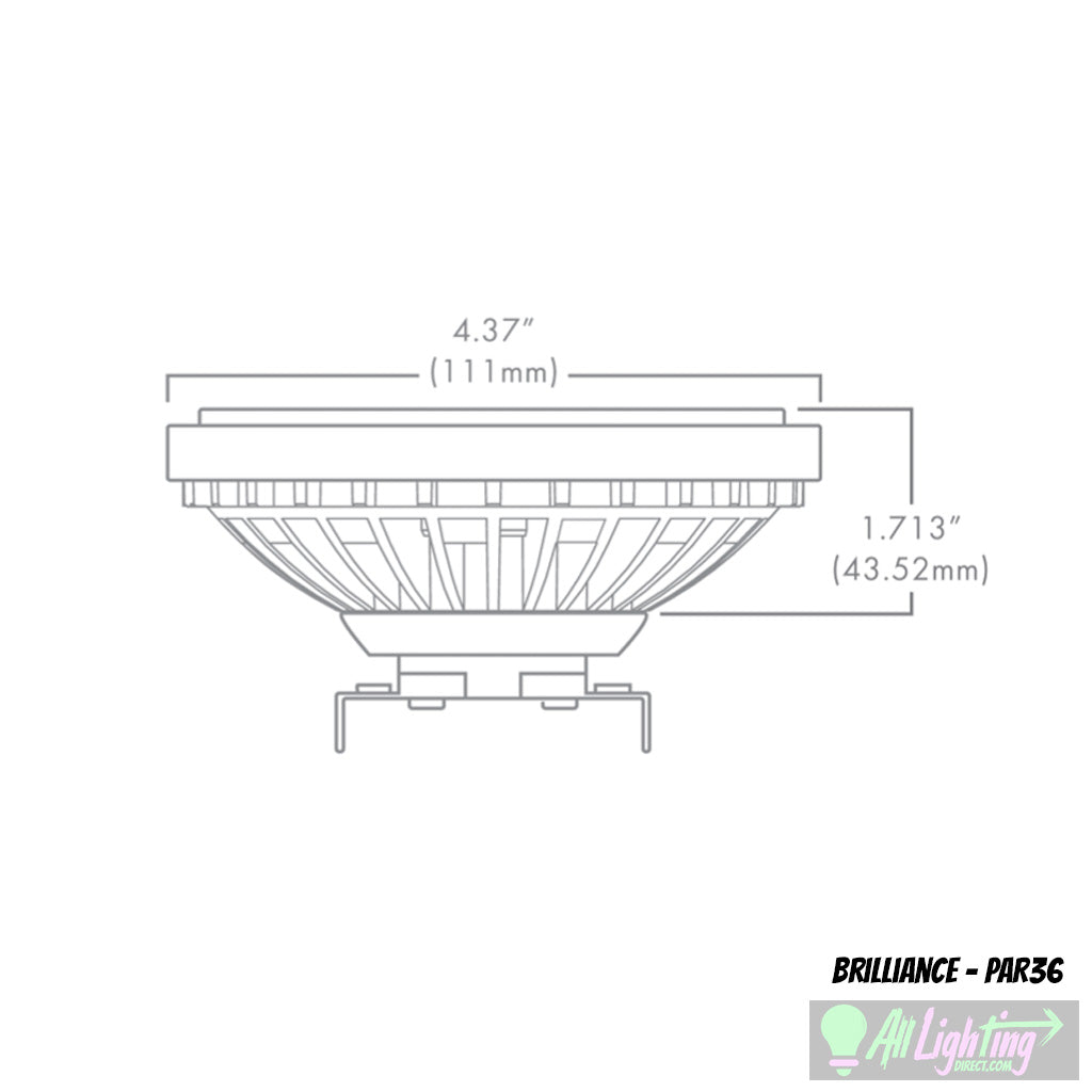 Brilliance PAR36-15-3000-15 • 15W PAR36 Dimmable LED, 3000K, 15°