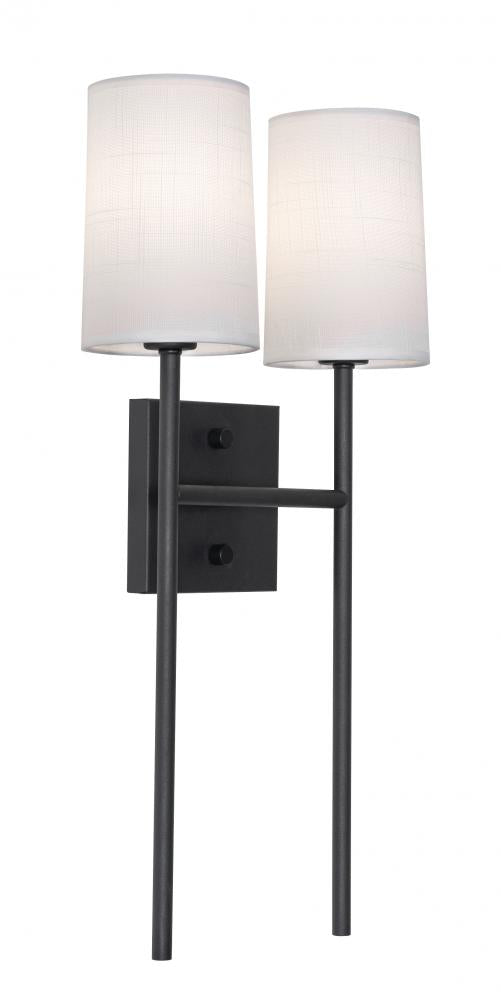 AFX ROSS1020CBBK Rose 2 Light Sconce CB BK