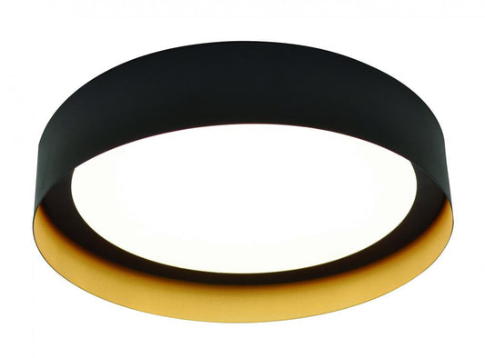 AFX RVF162600L30D1BKGD Reveal LED Flush Mount - 16'' - Black/Gold