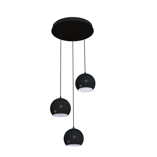 AFX RXYP08BKRND3 Roxy 3 Light Round Pendant,120V,Black