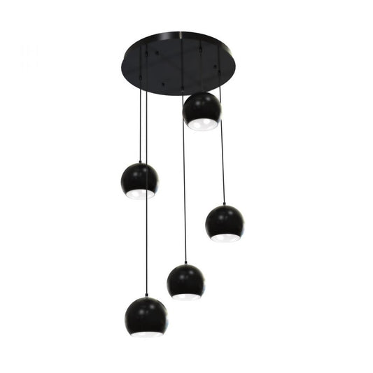 AFX RXYP08BKRND5 Roxy 5 Light Round Pendant,120V,Black