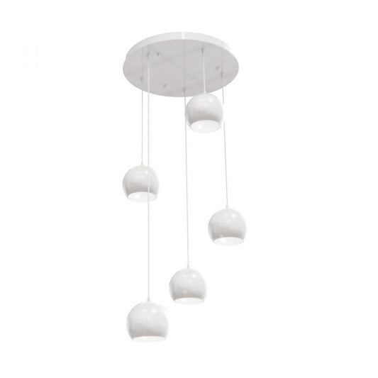 AFX RXYP08WHRND5 Roxy 5 Light Round Pendant,120V,White
