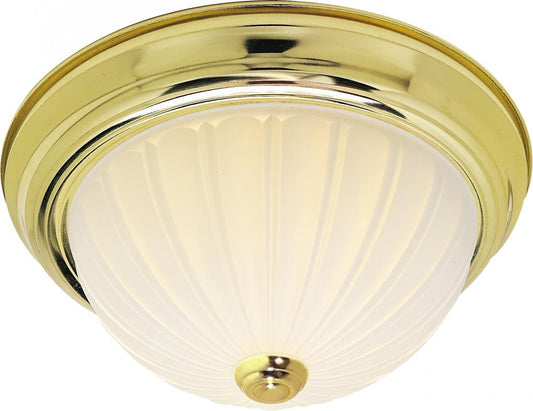 Nuvo SF76-124 2 Light - 11" Flush with Frosted Melon Glass - Polished 