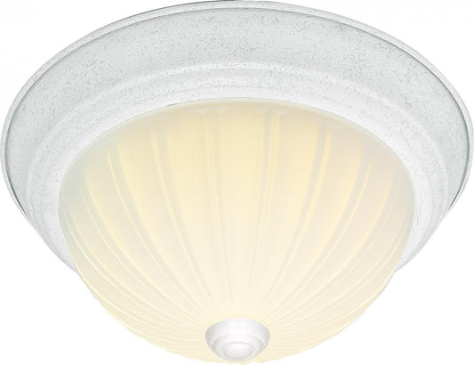 Nuvo SF76-125 2 Light - 11" Flush with Frosted Melon Glass - Textured 