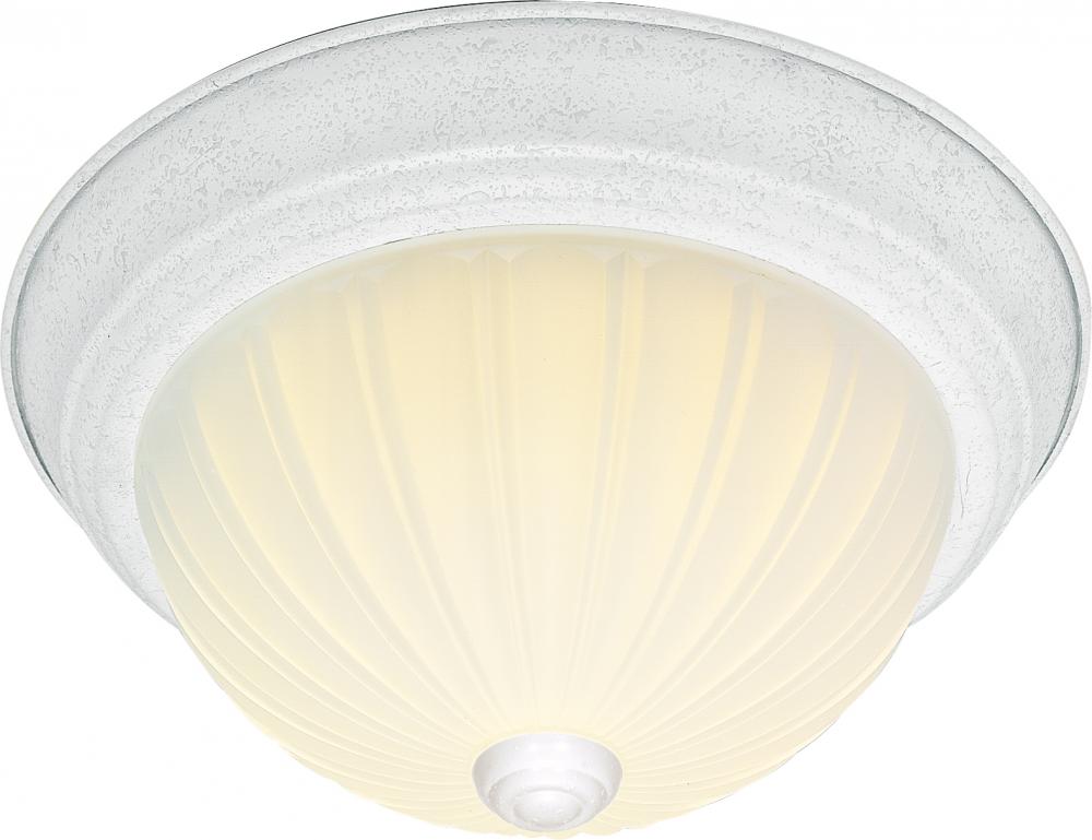Nuvo SF76-129 3 Light - 15" Flush with Frosted Melon Glass - Textured 