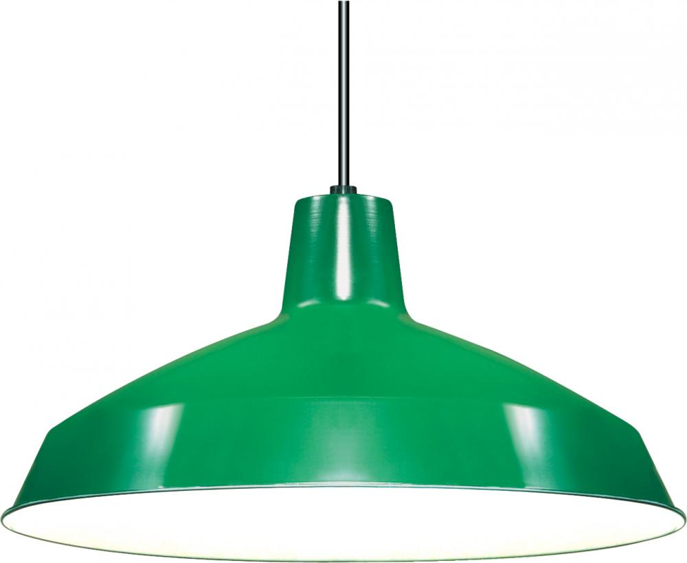 Nuvo SF76-660 1 Light - 16" Pendant with Warehouse Shade - Green Finis