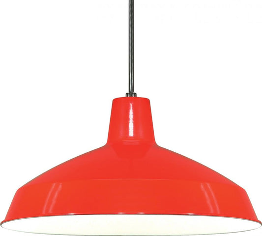 Nuvo SF76-663 1 Light - 16" Pendant with Warehouse Shade - Red Finish