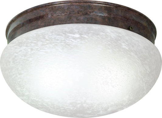 Nuvo SF76-676 2 Light - 12" Flush with Alabaster Glass - Old Bronze Fi