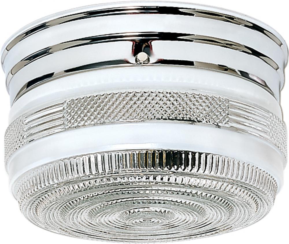 Nuvo SF77-101 2 Light - 8" Flush with White and Crystal Accent Glass -
