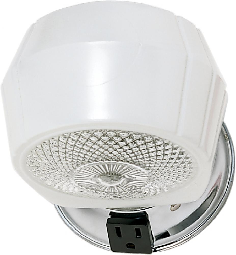 Nuvo SF77-121B 1 Light - 5" Vanity with White and Crystal Accent Botto