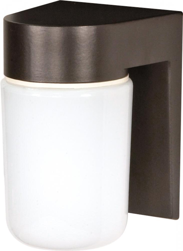 Nuvo SF77-138 1 Light - 8" Utility Wall with White Glass - Bronzotic F