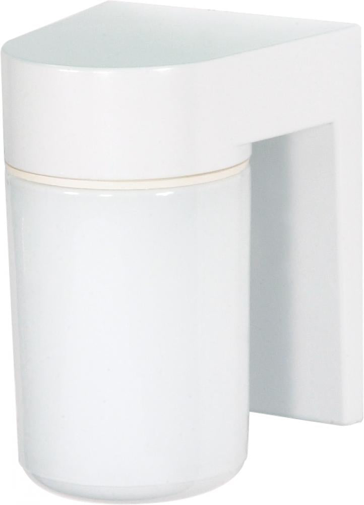 Nuvo SF77-530 1 Light - 8" Utility Wall with White Glass White Finish