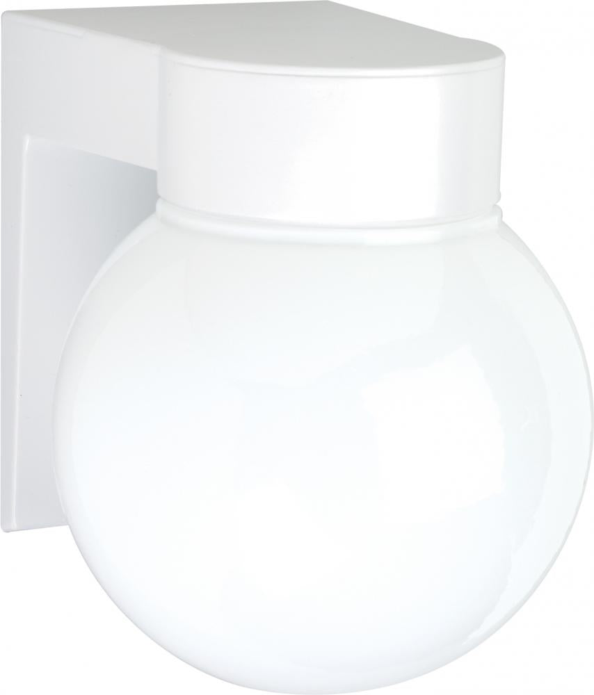 Nuvo SF77-531 1 Light - 8" Utility Wall with White Glass White Finish