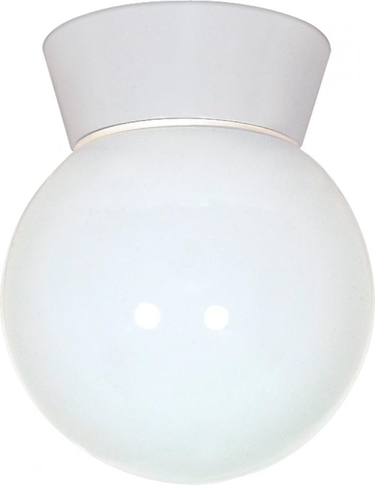 Nuvo SF77-532 1 Light - 8" Utility Ceiling with White Glass White Fini