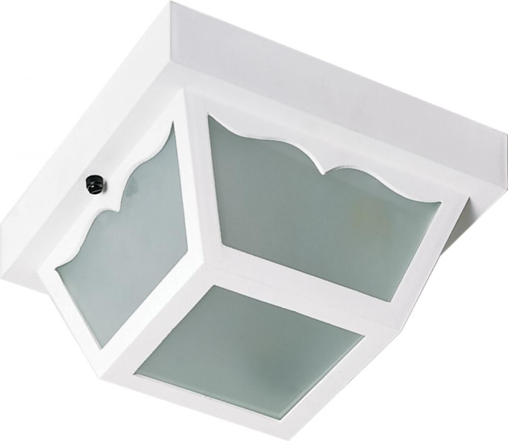 Nuvo SF77-835 1 Light - 8" Carport Flush with Frosted Acrylic Panels -
