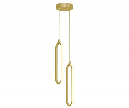AFX SIEP12LAJD1GDRND2 Sienna 12'', 2 Lt LED Pendant 24W 120V 5CCT GD