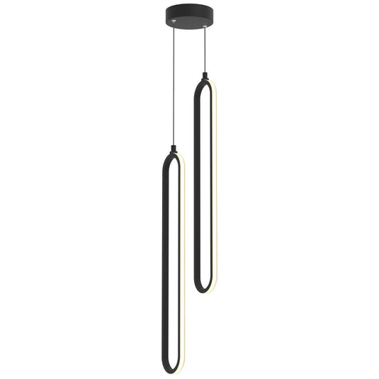 AFX SIEP24LAJD1BKRND2 Sienna 24'', 2 Lt LED Pendant 25W 120V 5CCT BK