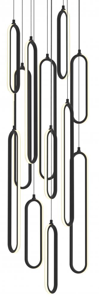 AFX SIEP99LAJD1BKRND12 Sienna 18'' LED Round Pendant 174W,5 CCT,BK