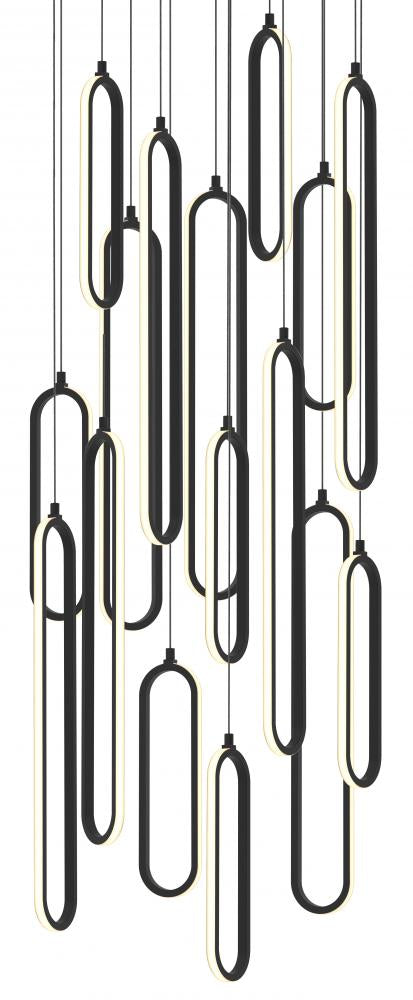 AFX SIEP99LAJD1BKRND16 Sienna 24'' LED Round Pendant 232W,5 CCT,BK