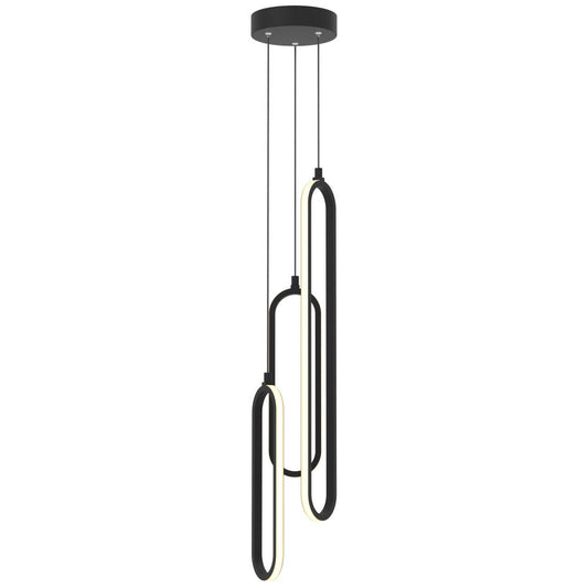 AFX SIEP99LAJD1BKRND3 Sienna 3 Lt LED Pendant 25W 120V 5CCT BK