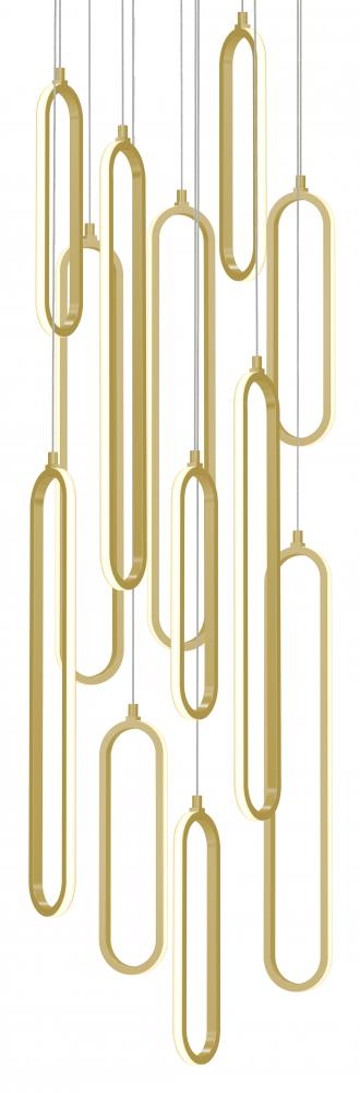 AFX SIEP99LAJD1GDRND12 Sienna 18'' LED Round Pendant 174W,5 CCT,GD