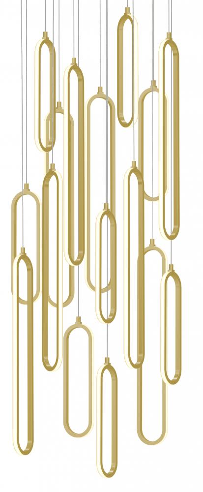 AFX SIEP99LAJD1GDRND16 Sienna 24'' LED Round Pendant 232W,5 CCT,GD