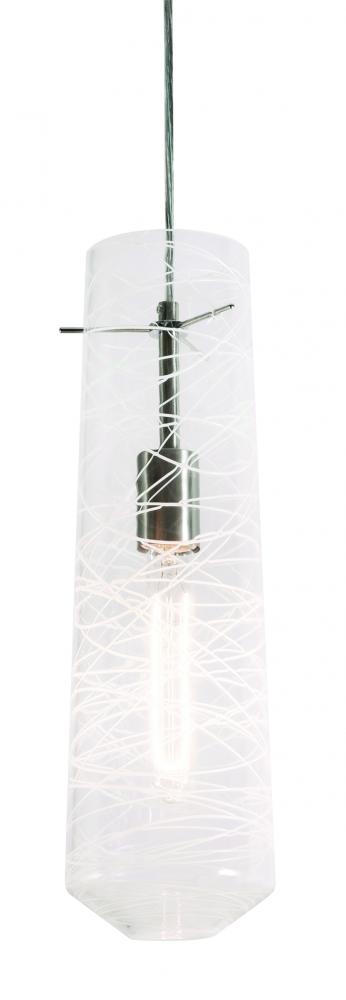 AFX SPP05MBSNCL Spun Pendant - Satin Nickel - Clear