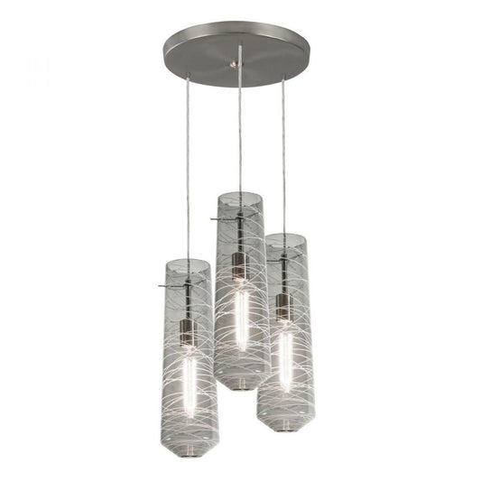 AFX SPP05MBSNSMRND3 Spun 3 Light Round Pendant