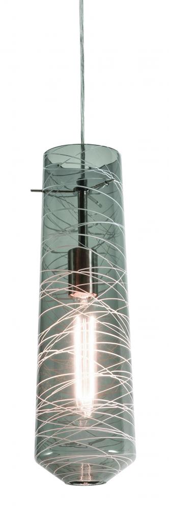 AFX SPP05MBSNSM Spun Pendant - Satin Nickel - Smoke