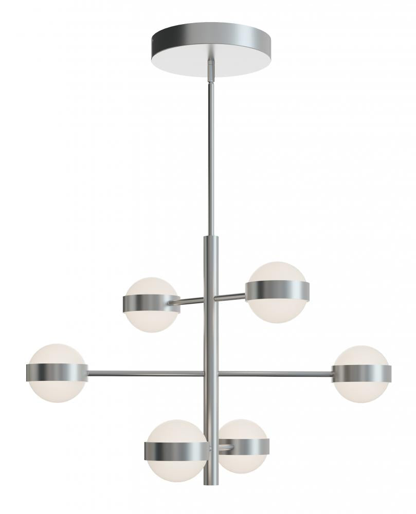 AFX VRNP3X6LAJUDSN Verona 6 Light LED Pendant,120-277V,60W,5 CCT,SN