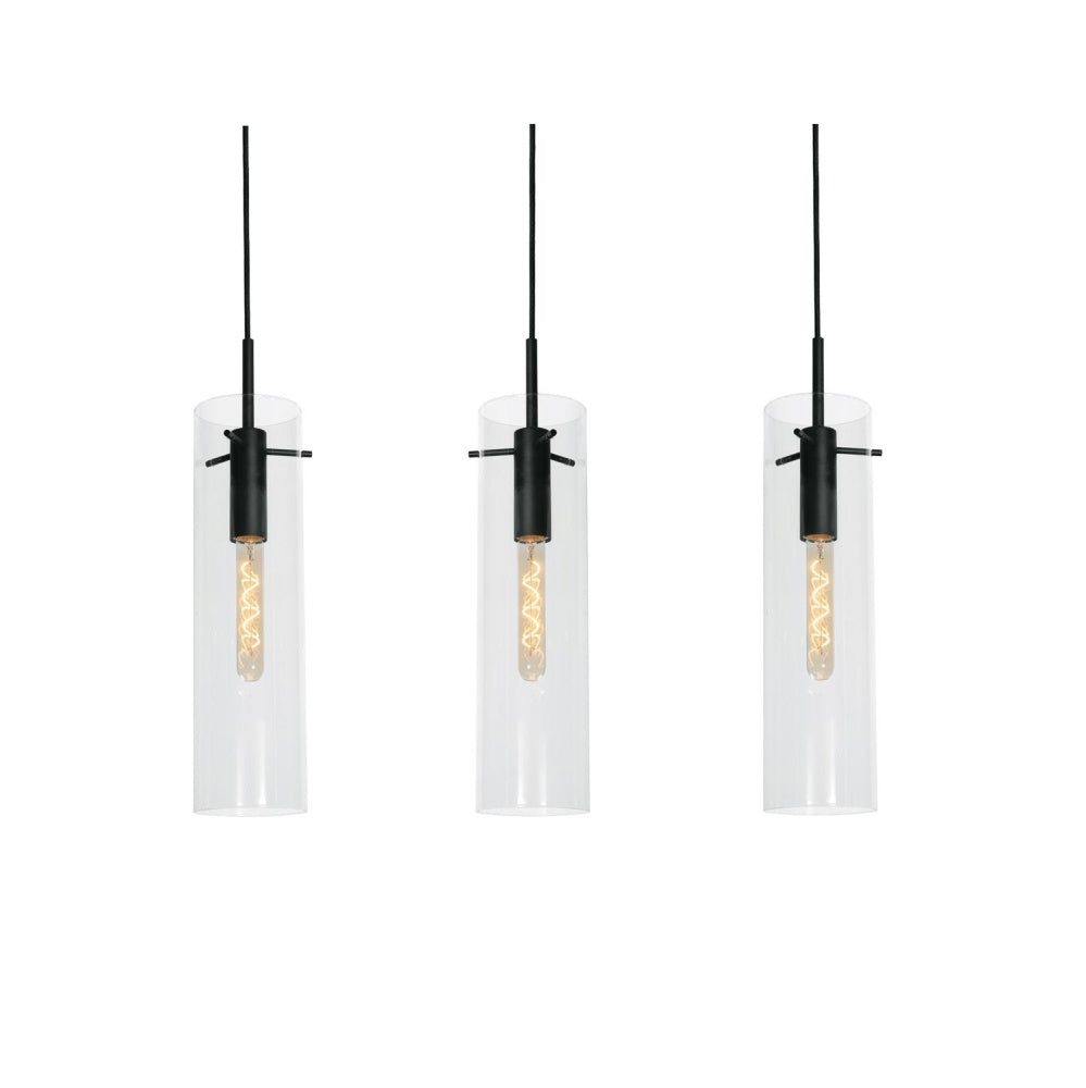 AFX VSAP05MBBKLNR3 Vista 3 Light Linear Pendant,60W,BK