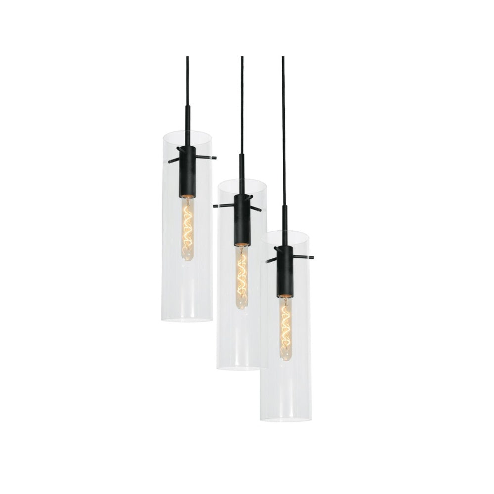 AFX VSAP05MBBKRND3 Vista 3 Light Round Pendant,60W,BK