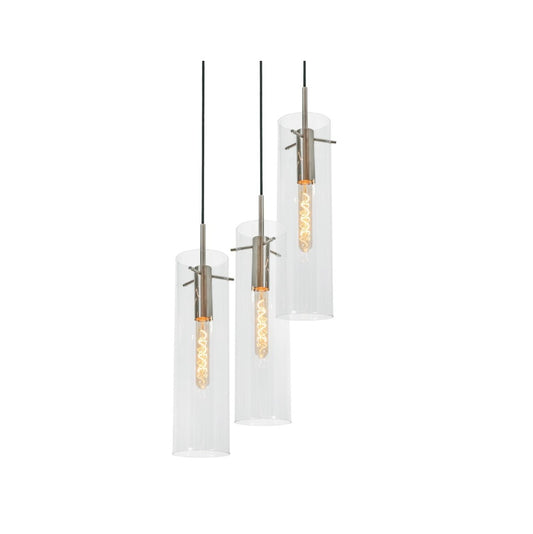 AFX VSAP05MBSNRND3 Vista 3 Light Round Pendant,60W,SN