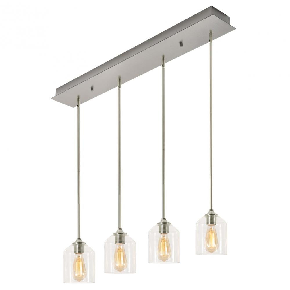 AFX WMMP06MBSNLNR4 William 4 Light Linear Pendant MB 120V,SN