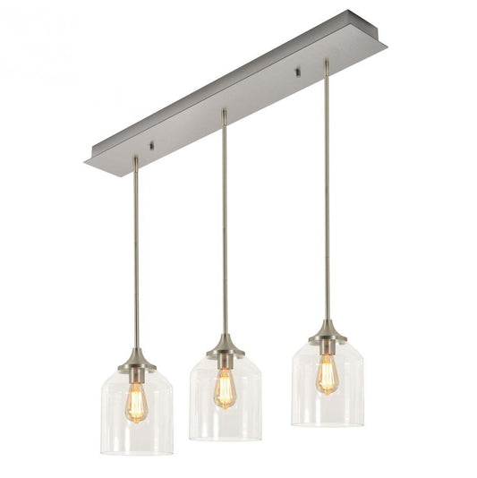 AFX WMMP08MBSNLNR3 William 3 Light Linear Pendant MB 120V,SN